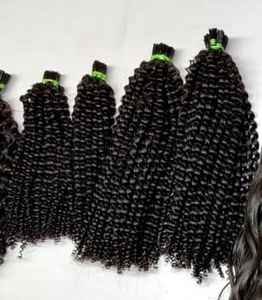 Extensions de cheveux naturels doux brésiliens crépus bouclés indiens I-Tips avec anneaux Nano/Micro intégration permanente doux confortable - Product Image 1