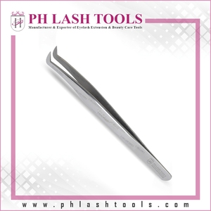 Pince À Épiler à Pointe Large pour Extension De Cils en Couleur De Tache 75 Degrés, Poli Miroir Haute Volume Cils Pince À Épiler - Product Image 5