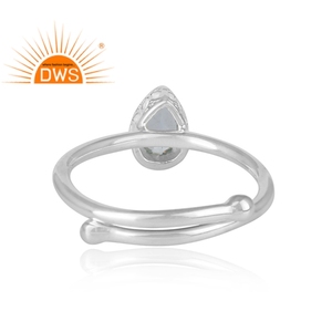Handmade <b>925</b> Sterling <b>Silver</b> Jewelry Wholesaler Women's <b>Ring</b> Blue Topaz Gemstone Jewelry Manufacturer - Product Image 4