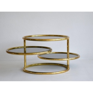 ชุดอุปกรณ์บนโต๊ะอาหารทำจากเหล็กสีเงินแวววาว3ทรงกลมแท่นวางเค้กโลหะของตกแต่งงานเลี้ยงวันเกิดในราคา - Product Image 2