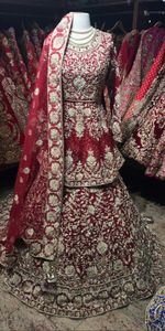 Trendy Flair <b>top</b> lehenga dress with Beautiful Embellished in <b>crystal</b> glass beads stone work for Wedding=2021 - Product Image 2