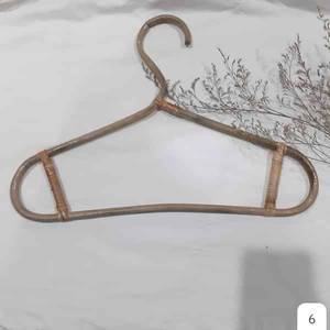 Custom <b>Handmade</b> Natural Rattan <b>Clothes</b> Hanger Woven Garment Hanger for Wardrobe Closet Clothing Storage Home Organization - Product Image 4