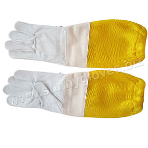 Goatskin-guantes de cuero para proteger abejas, accesorio de protección con ventilación, 2021 - Product Image 5