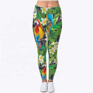 Leggings con Estampado Floral de Loto para Mujer, Poliéster/Spandex, Antibacterianos y Transpirables, Cintura Elástica, Talla y Logotipo Personalizables - Product Image 5