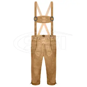 Deluxe 100% Genuine Leather German Traditional Outfit Lederhosen Bavarian Festival Oktoberfest