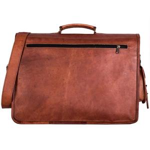 Export Selling New Design Genuine Hunter Leather Laptop <b>Briefcase</b> bag Messenger Bag Portfolio bag for Men - Product Image 4