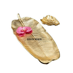 Plateaux de service pour feuilles, pour un mariage, ensemble de deux plateaux de service pour feuilles Vintage, en métal, décoratifs, pour la fête, Unique et le styliste - Product Image 3