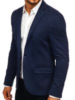Blazer Homme Grande Taille en Viscose/Polyester Coupe Slim Double Boutonnage avec Logo Personnalisé, Anti-statique, Infroissable, Col Mandarin