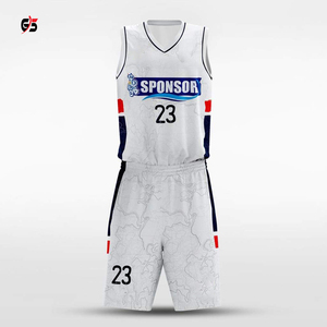 Dernier Uniforme de Basket-Ball Unisexe Col en V Sans Manches Maillot De Sport Shorts Ensemble 100% Polyester Personnalisé Sublimation Imprimé OEM - Product Image 6
