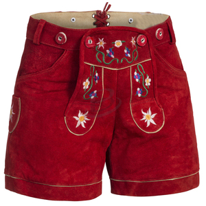 Traje de Oktoberfest de Cuero de Lujo para Mujer, Disfraz Tradicional para Adultos (Lederhosen Bávaro para la Fiesta de la Cerveza Alemana) - Product Image 3