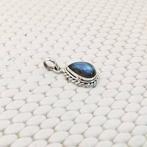 Venta al por mayor de colgantes y dijes finos de Plata de Ley 925 fabulosa piedra preciosa labradorita con diseño de Joyería de diamantes - Product Image 3