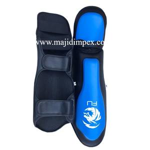 Protège-tibia en PU de qualité professionnelle Protège-tibias MMA Kickboxing en cuir pur MMA Muay Thai Protège-tibia - Product Image 1