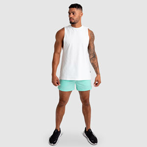 Vente en gros de shorts de sport personnalisés pour hommes 100% polyester tissu Oxford séchage rapide respirant taille élastique longueur au genou toutes tailles - Product Image 2
