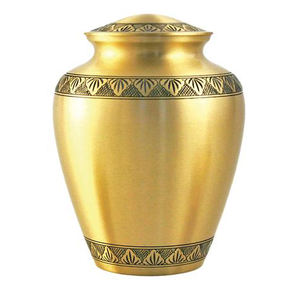 Brass Pewter Memorial Metal Brass Adults Human Funeral Ashes Cremation Urn American/European Style - Product Image 2