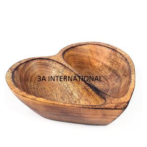 Bol de service multifonctionnel en bois de manguier, utilisation dans les hôtels et les complexes hôteliers, vaisselle, plat de service en noyer, plateau à fruits - Product Image 1