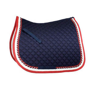 Tapis de dressage en satin avec passepoil métallique, matelassé de luxe, pour l'équitation, avec doublure à séchage rapide et personnalisation de la marque - Product Image 5