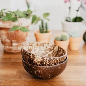 ฉลากส่วนตัวแบรนด์ OEM ขัดเรียบน้ำมันธรรมชาติกะลามะพร้าวชามที่มีการแกะสลักโลโก้ที่กำหนดเอง - Product Image 6