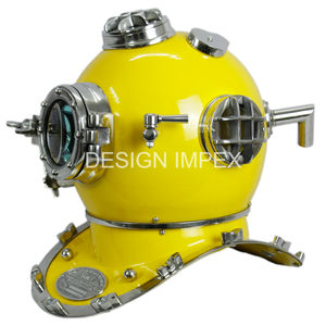 Casco de Buceo Martine Ornament, Tendencia en Accesorios para Mecánicos de Barcos, Aparato Marino, Increíble Casco de Buceo Amarillo para Buzos - Product Image 2