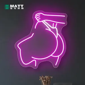 Matt Fabrik Drops hipping benutzer definierte Körper Neonlicht Frau zurück Dame Xoxo Leucht reklame sexy für Schlafzimmer Wand dekoration Valentinstag Geschenk
