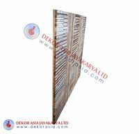 Biombo de Madera de Teca Moderno, Plegable, Multifuncional, Hecho a Mano, para Interiores/Exteriores, Vallas, Rejillas, Puertas y Paneles