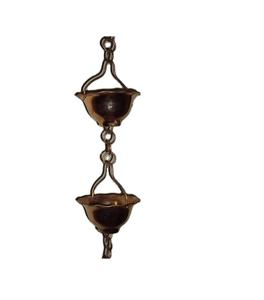 Chaînes de pluie en cuivre, tasse à fleurs suspendue, chaînes - Product Image 1