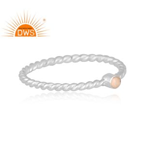 925 Fine Sterling <b>Silver</b> Natural Ethiopian <b>Opal</b> Gemstone Band <b>Ring</b> For Women Jewelry Manufacturer - Product Image 3