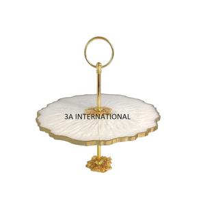 Support à gâteau décoratif de luxe pour mariage, fête, restaurant et hôtel, outil de service de gâteau, support à fruits, plateau en marbre - Product Image 1