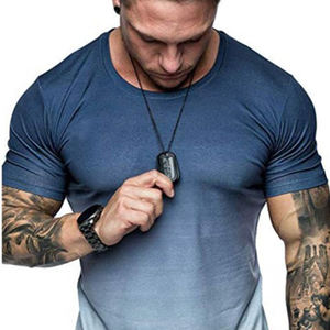 Custom sublimation printing t shirt men fitness - Product Image 1