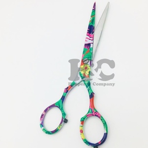 Tijeras personalizadas, tijeras de corte de pelo de acero inoxidable de 6 pulgadas con punta de hoja afilada Roma para salones de belleza y peluquería, logotipo de visón - Product Image 1