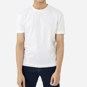 나만의 브랜드 만들기 쉬운 스타일 남성용 블랙 슬림 티셔츠 주름 방지 면 디지털 인쇄 가능 판매 티셔츠