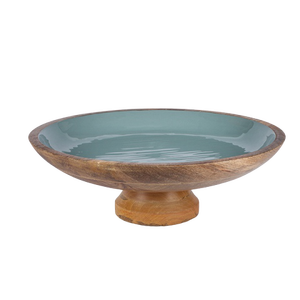 Nouveau Design de bol en bois de forme ronde de couleur marron fini en bois poli bol de service décoratif et serveur - Product Image 6