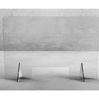Panneau de séparation de bureau en acrylique PMMA transparent réglable pour la protection contre les éternuements, adapté pour les bureaux, les entrepôts, les écoles, les hôpitaux, les gymnases et l'extérieur