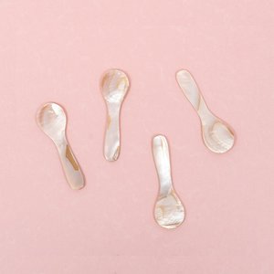 Vintage Japandi <b>Shell</b> Spoon Set with <b>Mirror</b> Polish Long Handle Eco-Friendly Durable Cutlery for Party Occasion - Product Image 4