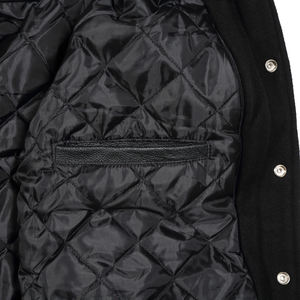 Veste de sport en laine de haute qualité pour hommes avec logo personnalisé vêtements d'extérieur d'hiver décontractés à la mode de style collège et école universitaire de baseball - Product Image 3