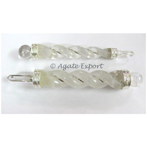 คริสตัลควอตซ์แกะสลักตามหลักฮวงจุ้ยพลอยขัดเงาธรรมชาติ - Product Image 1