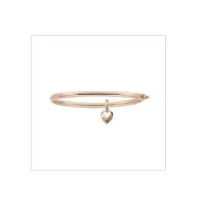 Adorable diseño de pulseras de corazón con acabado brillante para damas La mejor pulsera de diseño de joyería elegante con revestimiento de cobre