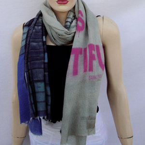 Chal de cachemira al por mayor con diseño personalizado, bufanda de invierno de gran tamaño, suave y a la moda, accesorio para mujer. - Product Image 3