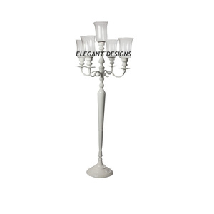 High Quality Matt Gold Metal <b>Candelabra</b> with Flower Bowl Christmas Wedding Use Matt Powder Coated - Product Image 6