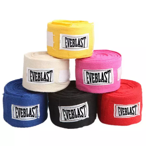 Patrocinador superior Logotipo personalizado Boxeo Envolturas para manos Cinta elástica de algodón para fitness interior Material de goma Precio bajo - Product Image 2