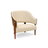Fauteuil rembourré, chaise, tabouret avec structure en bois massif, durable, design moderne et élégant, pour salon, chambre, maison, hôtel