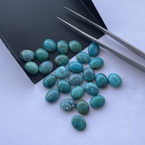 Fabricante de cabujones semipreciosos calibrados ovalados lisos de piedra de crisocola Natural de 8mm y 10mm a precio mayorista distribuidor regular - Product Image 4