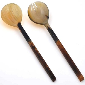 Ensemble d'ustensiles en os de corne naturelle du fabricant indien cuillère fourchette en corne de buffle pour Restaurants vaisselle élégante corne décorative - Product Image 5