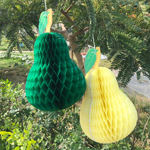 Fruit <b>Honeycomb</b> Pear Paper Wall <b>Decorations</b> for Partys-for Thanksgiving Easter Halloween-CE-9967 - Product Image 5
