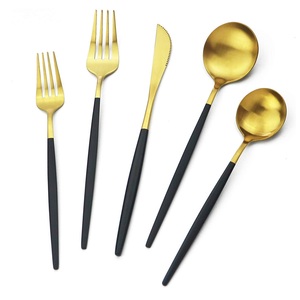 Ensemble de couverts en métal design fait à la main maison hôtel restaurant vaisselle traiteur couverts de service ensembles de couverts - Product Image 2