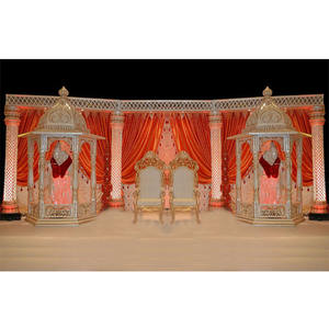 มหาราชางานแต่งงานแบบดั้งเดิมชุดเวที,ของตกแต่งเวทีคริสตัลพร้อมเสาคริสตัลสำหรับงานแต่งงานแบบเอเชีย - Product Image 1