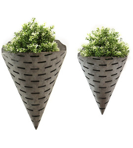 แจกันโลหะแขวนผนังชุบสังกะสีกระถางต้นไม้สไตล์บ้านไร่สำหรับตกแต่งในเมือง - Product Image 1