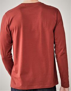Camiseta de alta calidad con diseño personalizado para hombre, camisetas de manga larga de tejido entrelazado de cuello redondo ligero - Product Image 6