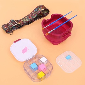 Nettoyeur de bassin de brosse de <span class=keywords><strong>peinture</strong></span> en plastique pliable avec organisateur de porte-brosse de <span class=keywords><strong>palette</strong></span> <span class=keywords><strong>humide</strong></span> pour aquarelle et <span class=keywords><strong>peinture</strong></span> à l'huile - Product Image 2