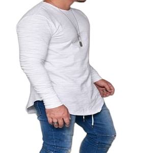 เสื้อยืดลายนิ้วหัวแม่มือแขนยาวมีรูตามสั่ง OEM ผ้าฝ้ายมีสไตล์ - Product Image 1