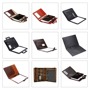 Premium Quality A4 Business Executive Portfolio Faux PU Leather <b>Conference</b> Document <b>Folder</b> File Organizer Planner for Office Mee - Product Image 3